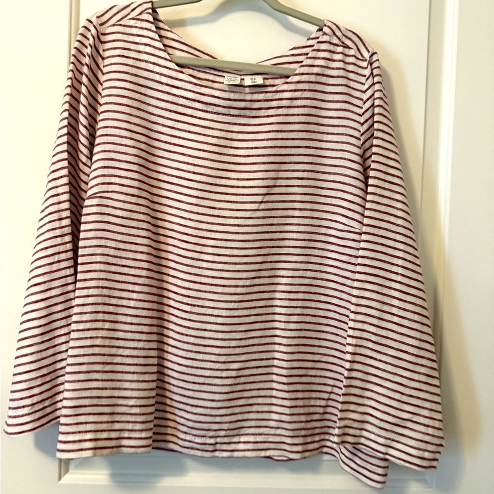 Artisan NY 100% Linen Striped XL Women's Top & Pant size L